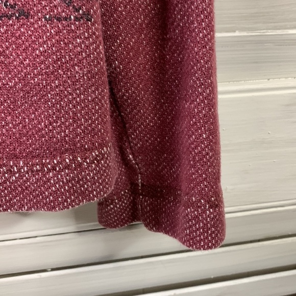 t6 Aztec print old navy burgundy cropped sweatshirt size small - Picture 4 of 11